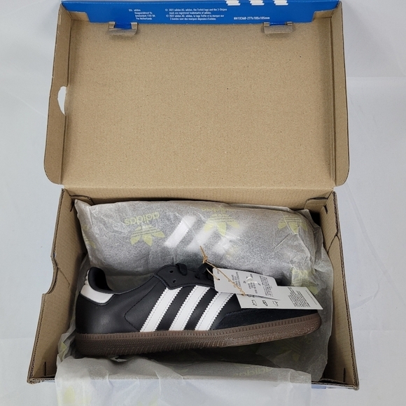 Adidas Originals Samba OG J Black/Flat White/Gums - IE3676 Size 5 New In Box - Picture 7 of 10